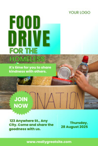 Modern Charity Drive Poster Template