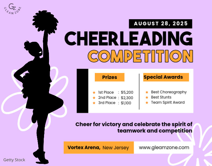 Modern Cheerleading Competition Flyer Templat Template PosterMyWall