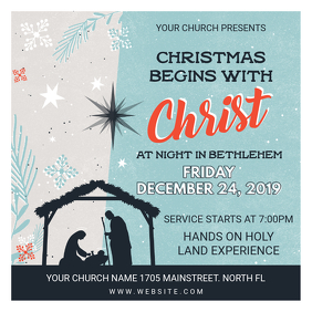 20 360 Church Christmas Service Invitation Customizable Design Templates Postermywall