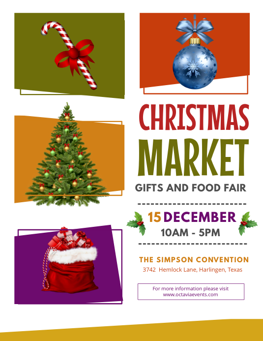 Modern Christmas Fair Flyer Design Template Postermywall