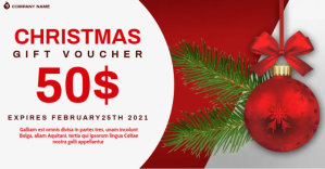 Hvid Christmas Gift Voucher Facebook Shared Image Template