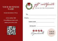 White Gift Certificate A4 Template