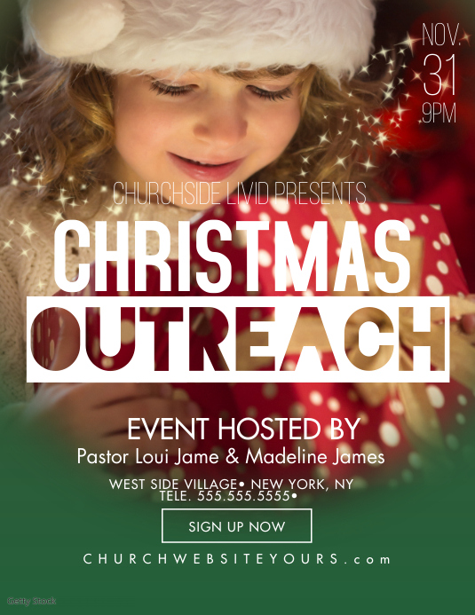 Modern Christmas Outreach Church Event Flyer Template Postermywall