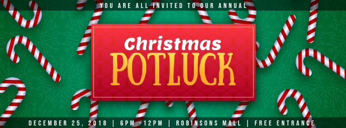 Chirstmas Potluck Sticker Christmas Potluck Invitation