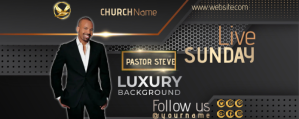 Black Sunday Church Live Stream Twitch Profile Banner Template