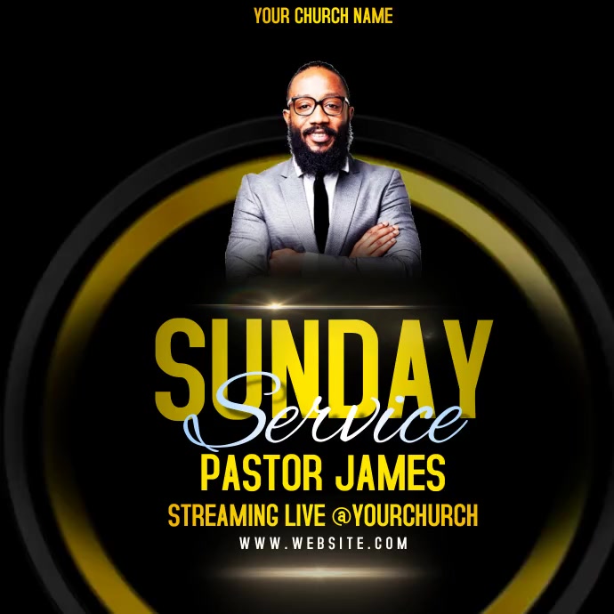 modern church AD VIDEO design template Wpis na Instagrama