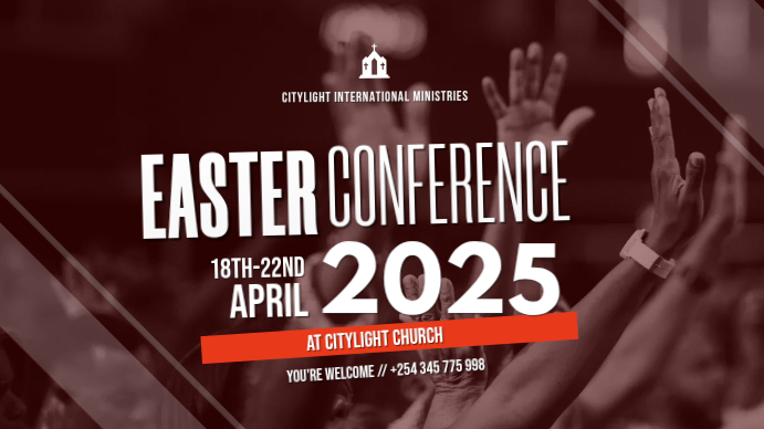 Modern Church Easter Conference Digital Display Design Template ...