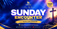 Azul Sunday Church Service Изображение, которым поделились на Facebook Template