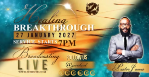 Orange Religious Event Facebook Shared Image Template