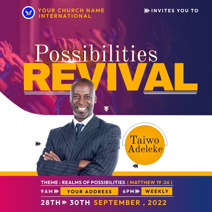 modern church flyer (18) Instagram Post template