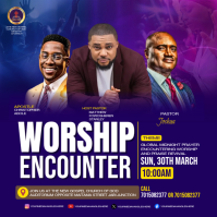 MODERN CHURCH FLYER TEMPLATE 方形(1:1)