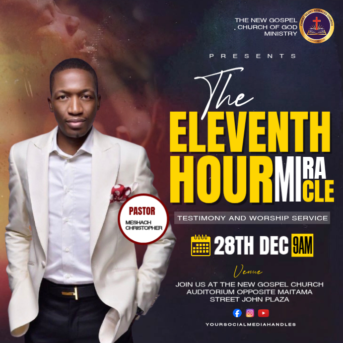 MODERN CHURCH FLYER TEMPLATE Квадрат (1 : 1)