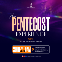 Purple Pentecost Event สี่เหลี่ยมจัตุรัส Template