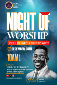 MODERN CHURCH FLYER TEMPLATE Banner 4' × 6'