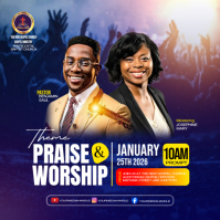 MODERN CHURCH FLYER TEMPLATE Square (1:1)