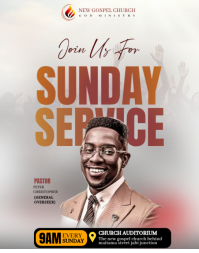 MODERN CHURCH FLYER TEMPLATE Poster/Wallboard