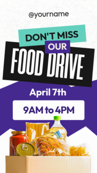 Modern Church Food Drive Instagram Story - Community Donation Event Instagram Story template