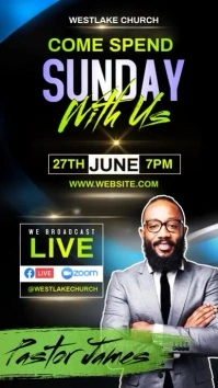 modern church instagram ad design template