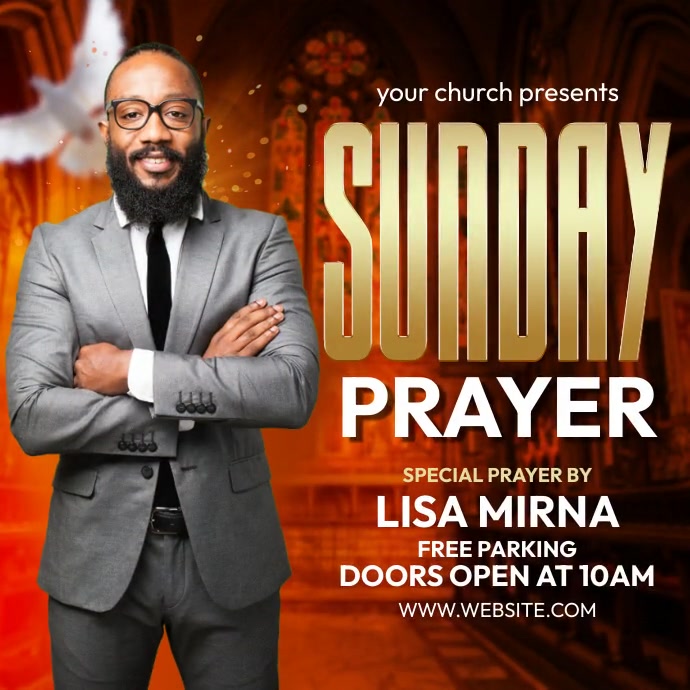 modern church instagram ads template