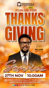 Modern Church Thanksgiving Design Instagram Story template