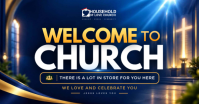 Roxo Church Welcome Event delt Facebook-billede Template