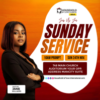 Branco Sunday Church Service Instagram Plasing Template