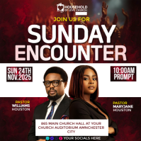 Preto Sunday Church Event Vierkant Template