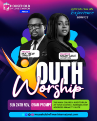 Modern Church Worship Design Instagram Portrait template