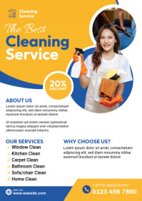Modern Cleaning Services Poster A4 template