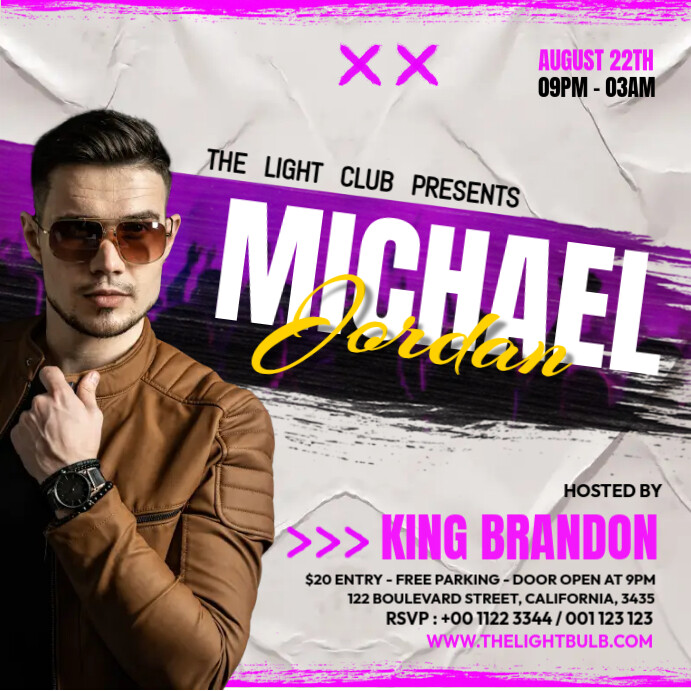 Modern Club Party Ads Instagram Plasing template