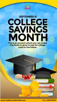 Bleu College Savings Month Instagram Story Template