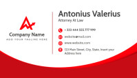 Modern colorful business card template red an