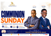 白色 Communion Sunday Event A6 Template