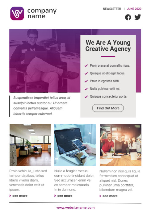 Modern Company Monthly Newsletter Template Postermywall Modern Company Monthly Newsletter Template Postermywall