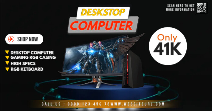Modern Computer Background Template | PosterMyWall