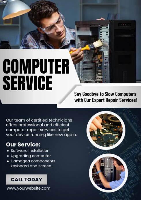 Copy of Modern Computer Service Flyer | PosterMyWall