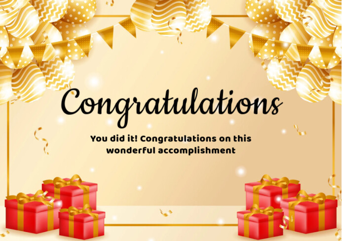 Copy of Modern Congratulations Card | PosterMyWall