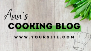 Modern Cooking Blog Vlog Header Template
