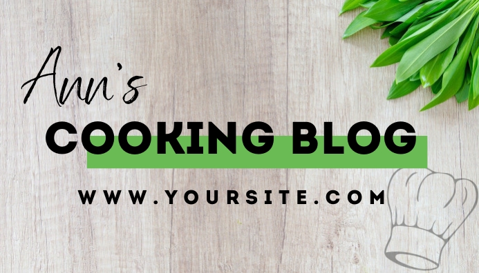 Modern Cooking Blog Vlog Header Template | PosterMyWall