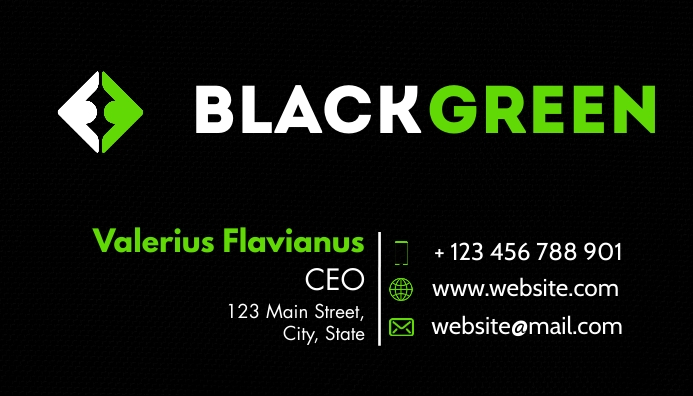 Moderne Corporate Visitenkarte Schwarz Weiss Vorlage Postermywall