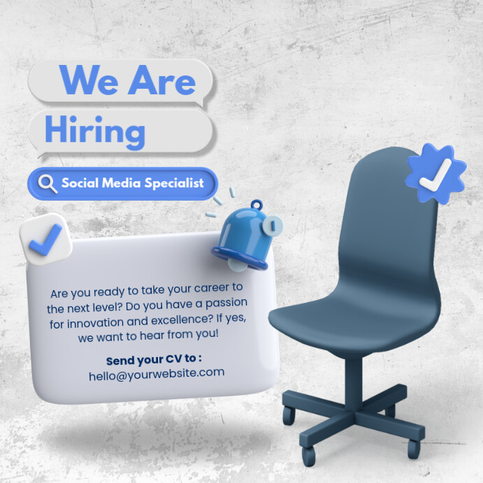 Modern Corporate job hiring Instagram Post Template | PosterMyWall