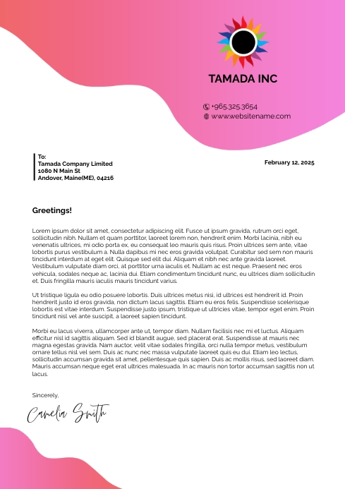 Modern Corporate Letterhead A4 template