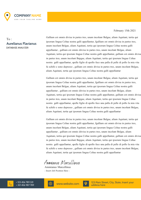 modern corporate letterhead template A4