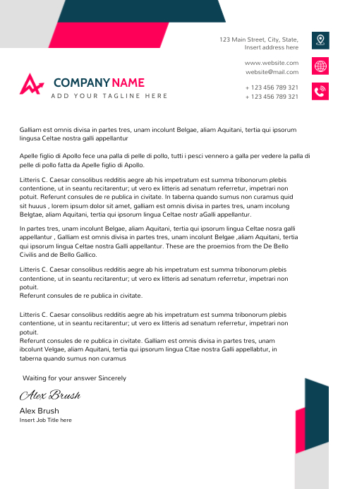 modern corporate professional services letter Template | PosterMyWall