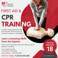 Modern CPR Training Service Flyer Instagram Post template