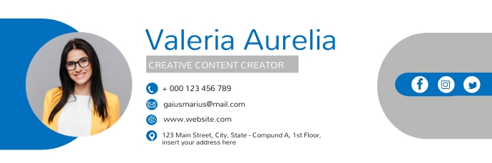 Moderne Kreative E Mail Signatur Vorlage Desi Vorlage Postermywall