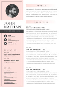 Modern CV Resume Template A4
