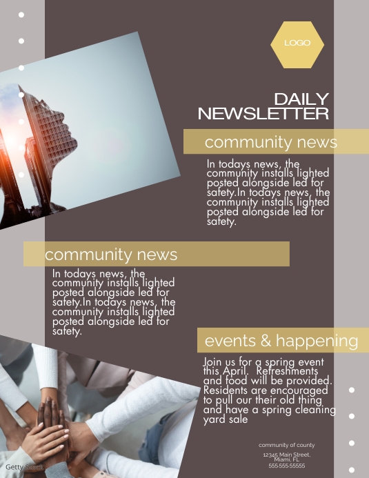 Newsletter Flyer.pdf Modern Daily Newsletter Flyer Template | PosterMyWall