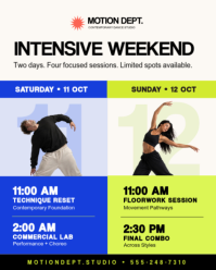 White Dance Workshop Series Instagram Portrait Template - Page 3