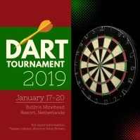 Modern Dart Tournament Square Video template